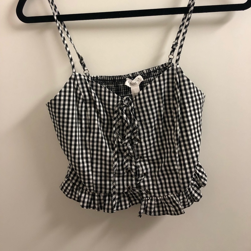 Black and white checkered tank top